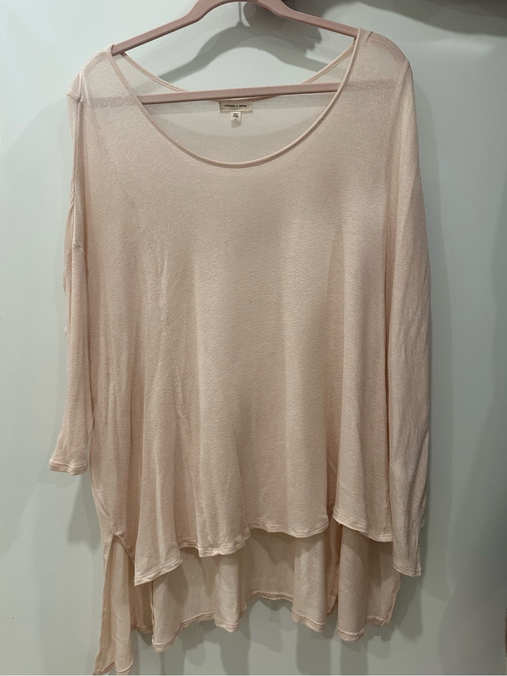 Silence + Noise light pink tunic top